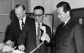 Goldstar Co., Ltd. produces the first automatic telephone in Korea
